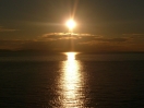 Západ Slunce na lodi do Vancouveru